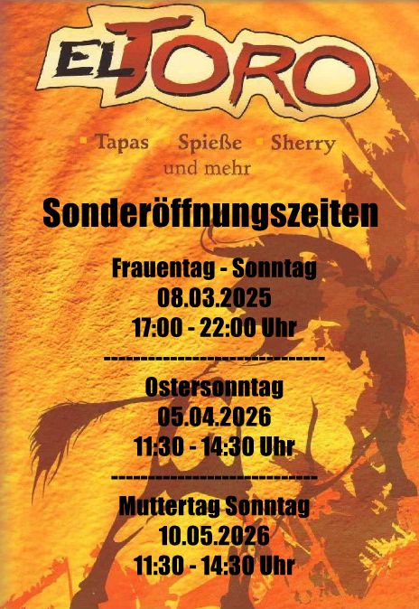 Sonderöffnungszeiten in 2026